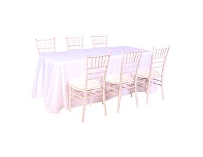 Catering-Set für 6 Personen - Chiavari Limewash Stuhl